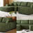 Boneless 107" U-Shaped Cloud Sectional Sofa with Ottoman and Left Chaise, Plush Corduroy Fabric Deep Seat Corner Couch, Modern 4-Seat Sofa for Living Room, No Assembly Required-1506515940