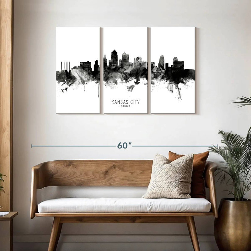 Skyline de Sirecs, Kansas City, Missouri III, H 28 po x l 45 po