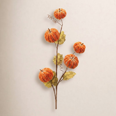 Plush Fall Pumpkin Spray (Set of 6)