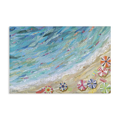 Art mural sur toile Collage Aérien Beach View par Jennifer Peck