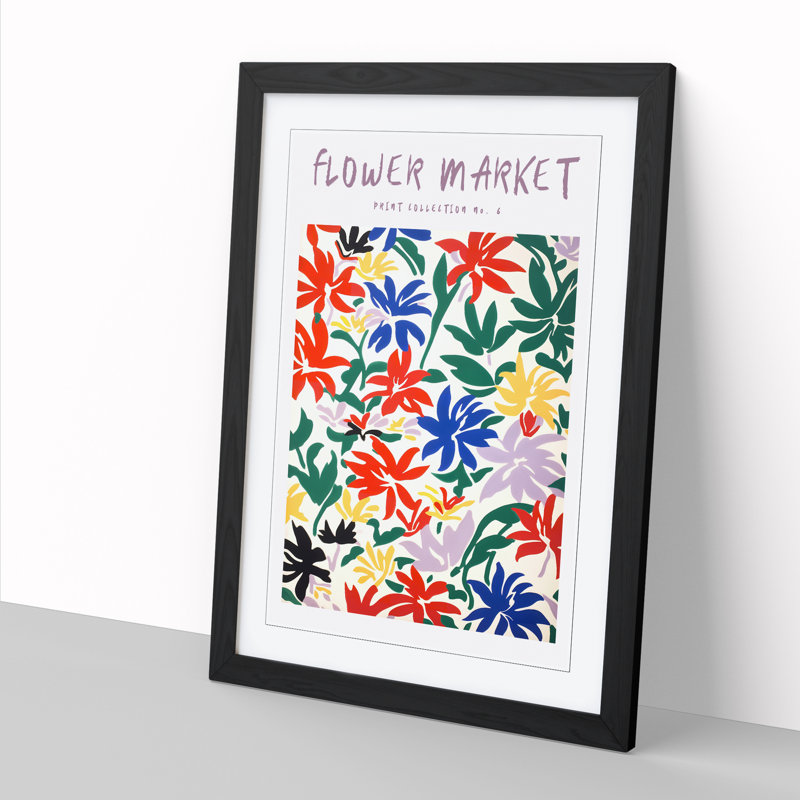 Flower Market Exhibition Collection No.6 1 Piece Single Picture Frame Wall Art, 64cm H x 46cm W x 2cm D