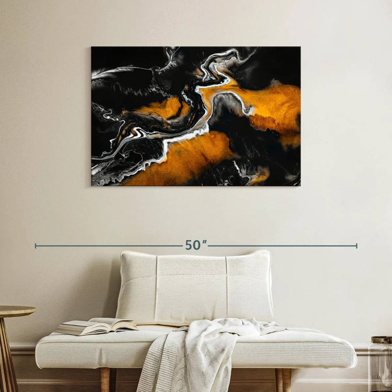 Avery Gold And Black Abstract