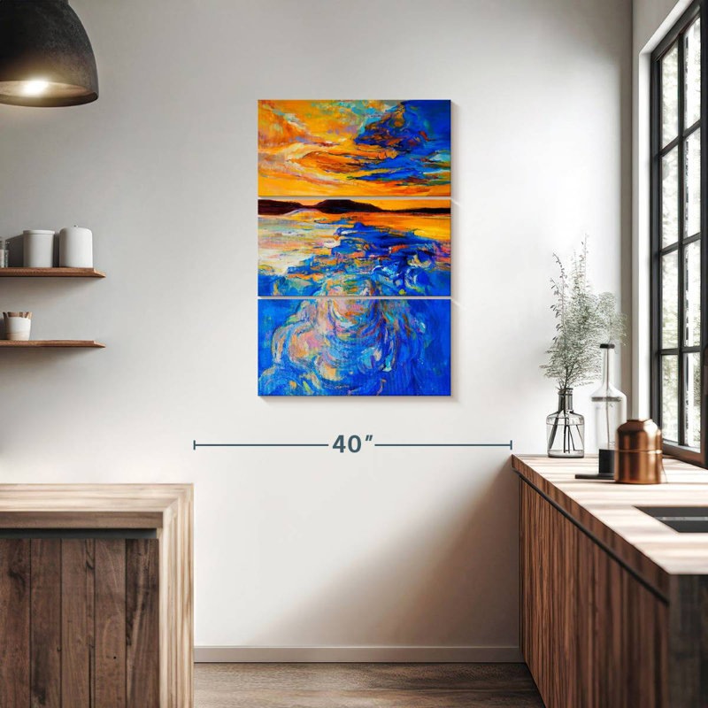 Avery, reflet du ciel abstrait, H 38 po x l 24 po