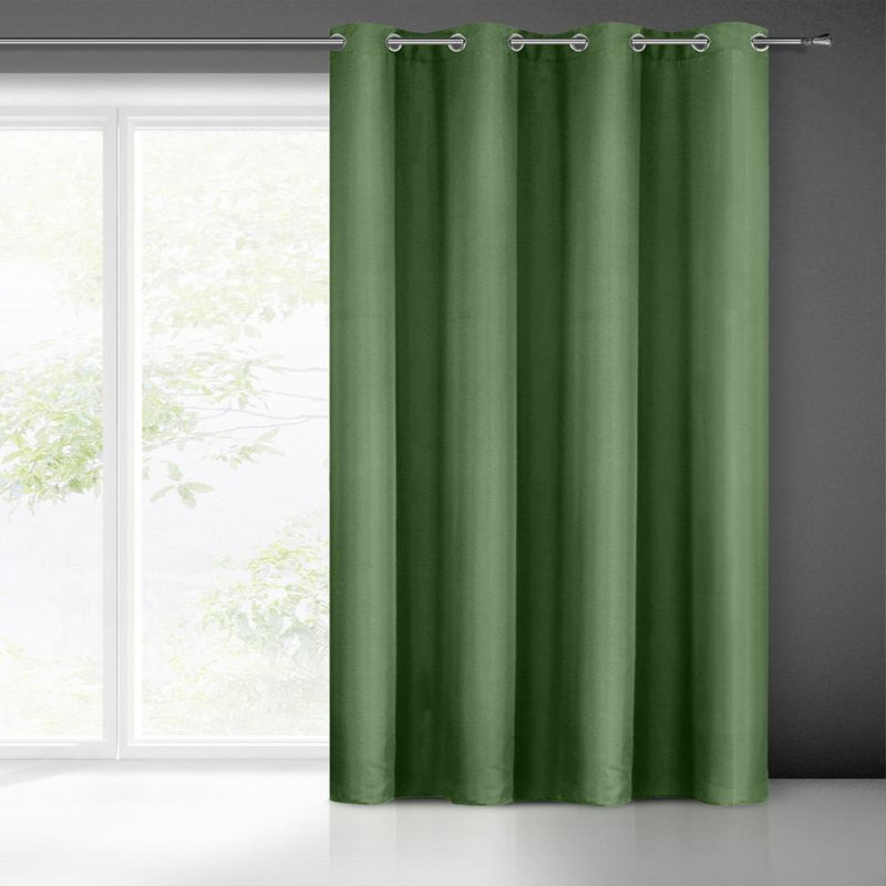 Genya Room Darkening Single Panel, Green