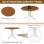 Mid-Century Solid Wood Round Dining Table For Small Spaces, Durable And Stylish