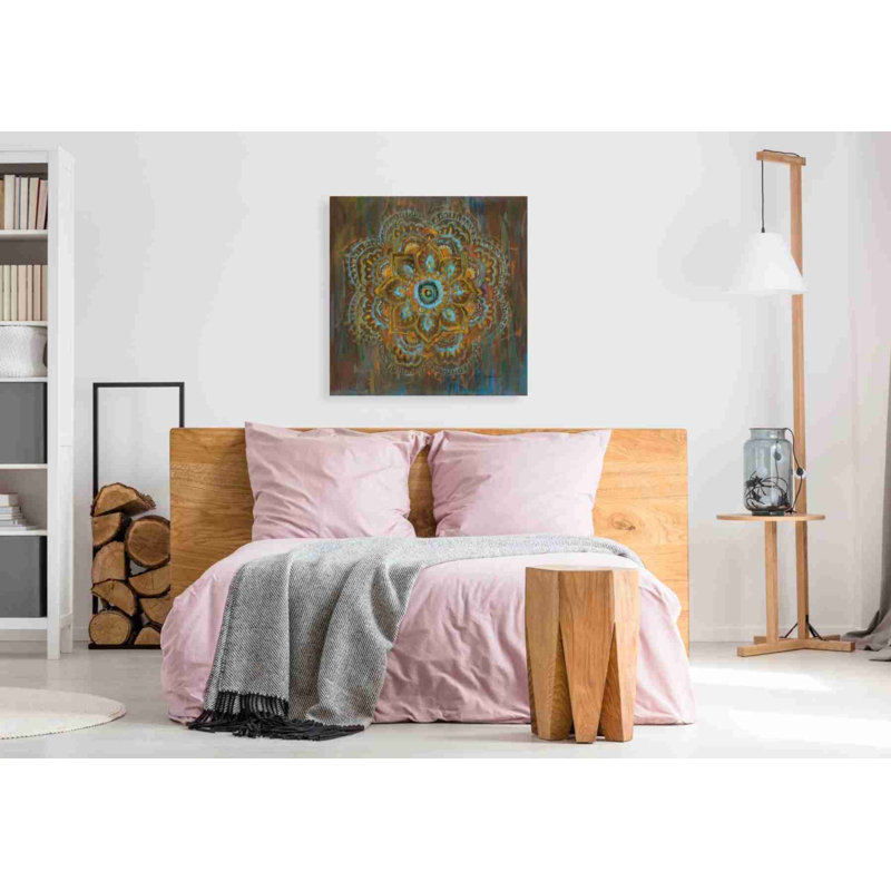 « bombay bohémien », reproduction de peinture à l’acrylique sur toile, H 37 po x l 37 po