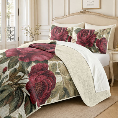 3 Pieces king Size Machine Washable Quilt Set, Reversible Bedspread Coverlet, All Seasons, Rustic Quilted Blanket Bedding Sets With Pillow Shams, Modern Style Thin Comforter, 2 Pieces Quilt Set