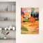 Haystack In Village Classic Colorful Abstract Landscape Summer Wall Art Print by Paul Gauguin - Wrapped Canvas Print-2138489065