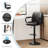 Tavion Adjustable Swivel Faux Leather Bar Stool with Armrests and Footrest-1807806066-1807806077