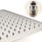 Shower Head In Bathroom - Stainless Steel, Brushed Nickel, High , Water Saving, Rainfall, Self-Cleaning With Bathroom,-120920743
