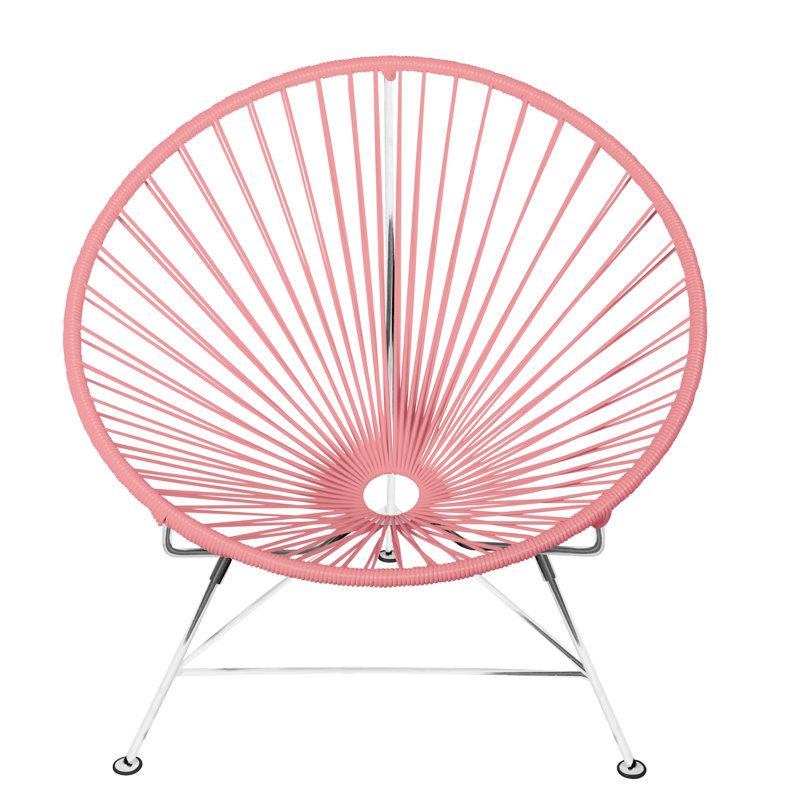 Méridienne Innit, Tissu corail / chrome