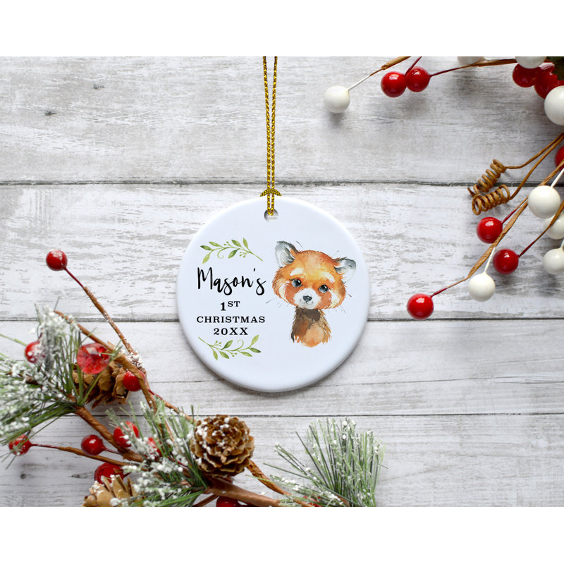 Ornement boule ronde Panda