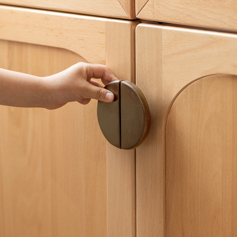 Burlywood Solid Wood+Glass Display Cases