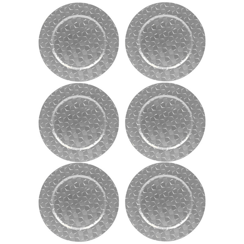 Adoline Acrylic Charger, Silver