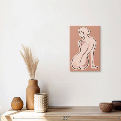 Belles lignes féminines sur toile