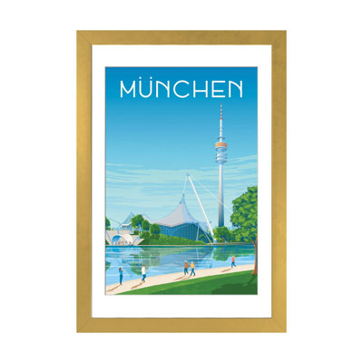 Munchen, Allemagne, reproduction de voyage, reproduction d'art murale, papier d'art encadré