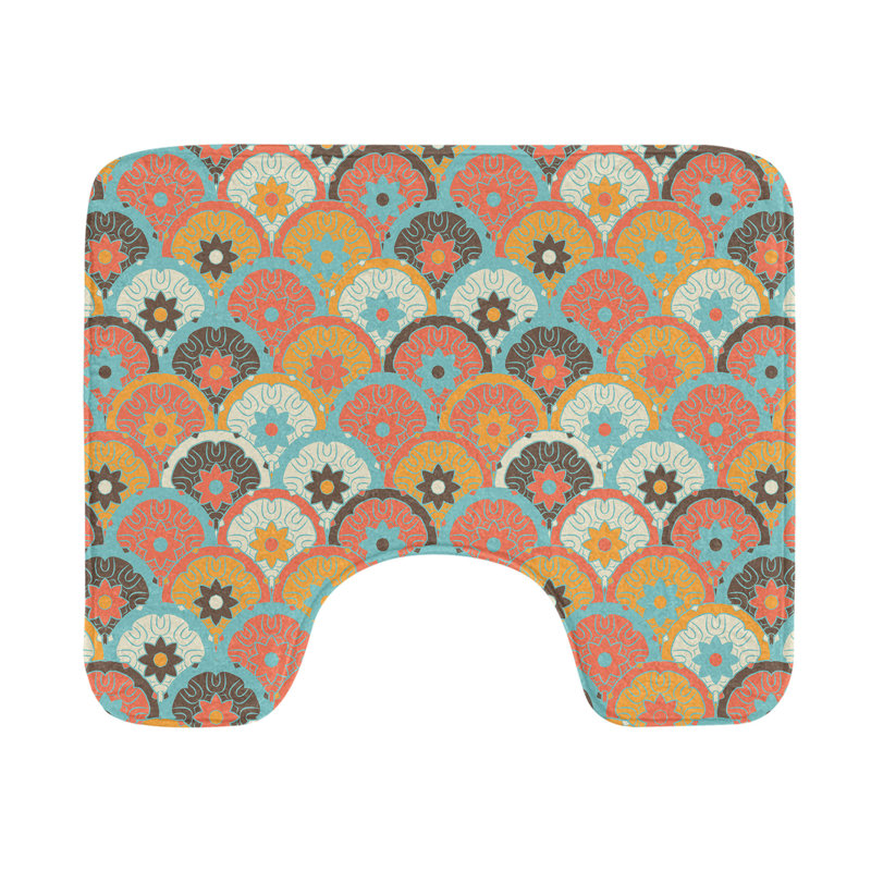Tapis de salle de bain en U Art Deco 20 po Multicolor