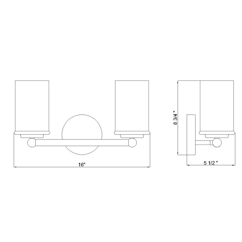 Procopio 2 - Light Dimmable Vanity Light, Brushed Nickel
