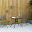 Toey Square Metal Outdoor Dining Table With Umbrella Hole , 76cm cm W 76cm cm D