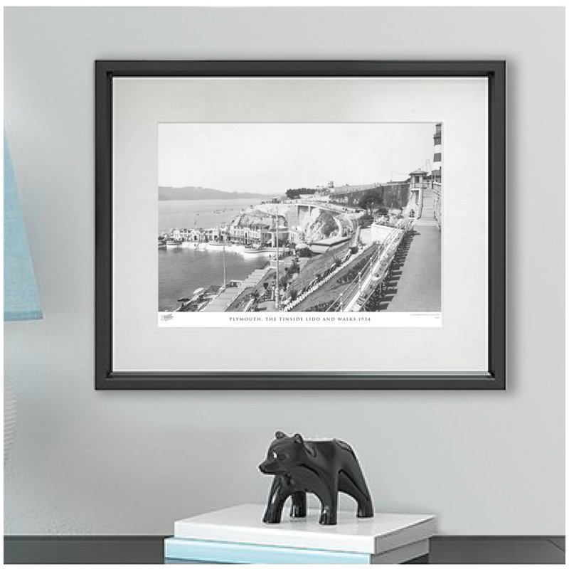 Plymouth, The Tinside Lido And Walks 1934 by Francis Frith - Single Picture Frame Print, 40cm H x 50cm W x 2.3cm D