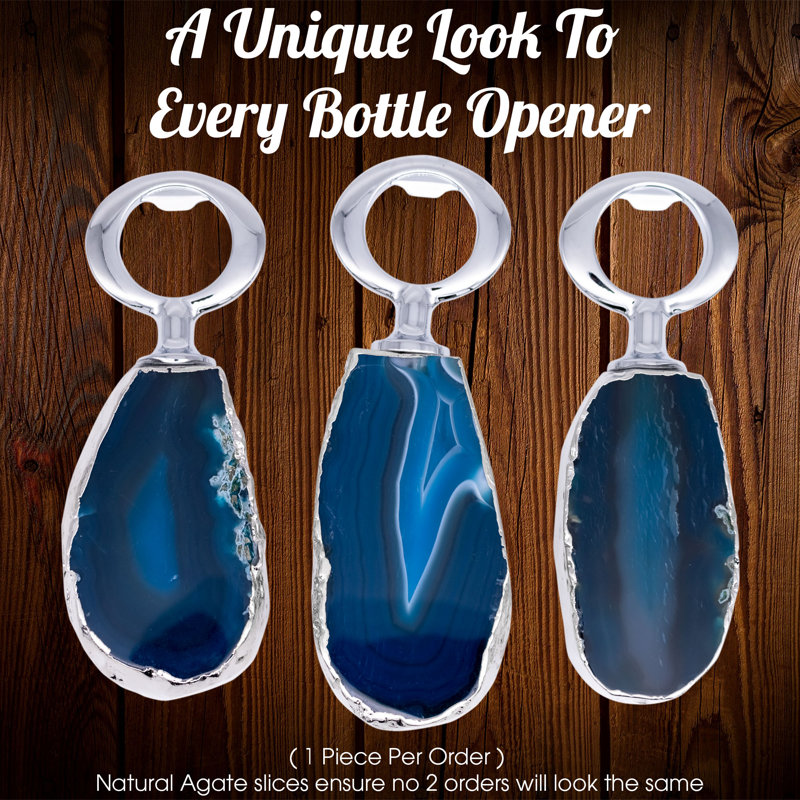 Janell Blue Agate Stone Bottle Opener