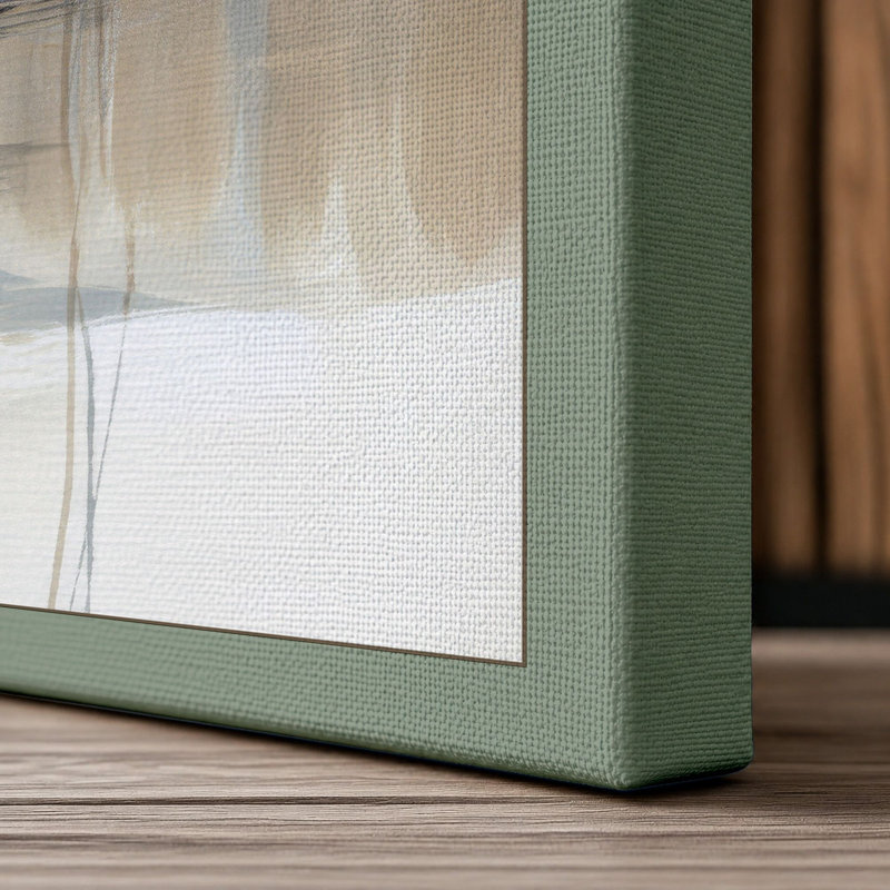 Misty Waterside Scandinavian - Wrapped Canvas, 36x24 - 91.4 x 61.0 cm, Sage Border