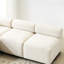 Canapé modulaire en L 4 pièces, tissu beige, mousse confortable à haute résilience, canapé modulaire à décor moderne, ressorts à arc, espace idéal personnalisé