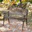 Banc de jardin en fonte d'aluminium Caffey