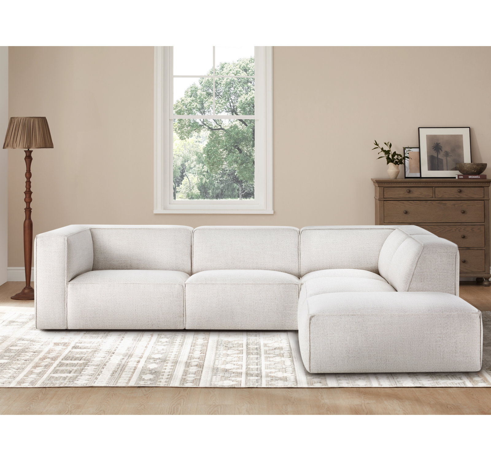 Jaye - 4 Piece Upholstered Sofa With Ottoman