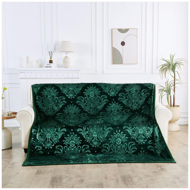 Arvelle Weighted Throw Blanket, Dark Green