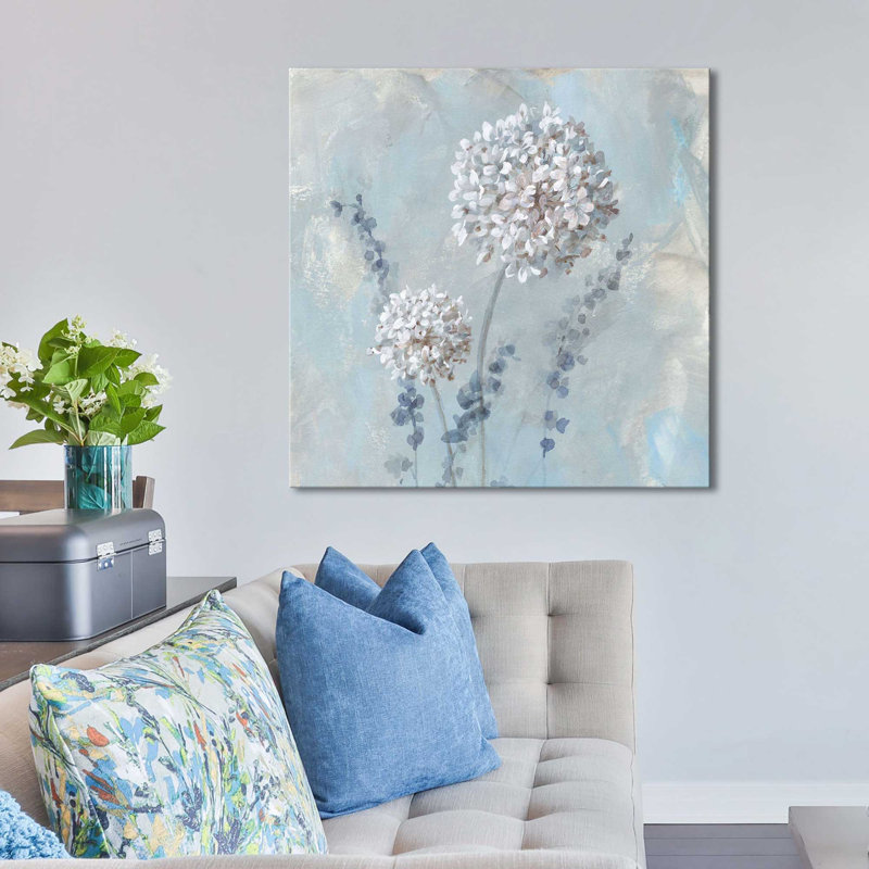 «Airy Blooms I» par Danhui Nai, Toile tendue, H 18 po x l 18 po x P 1 po