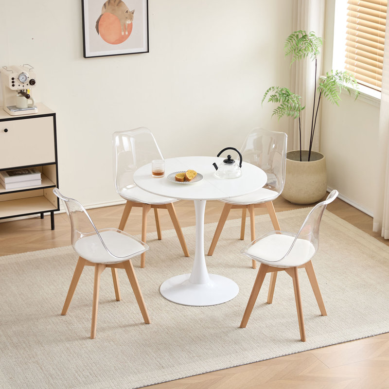 42.5cm H Leather Upholstered Full Back Side Chair, White