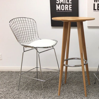 Jaaziah Upholstered Counter Stool with Metal Frame