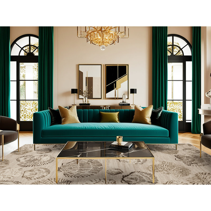 Washable Shell Impressions Coastal Area Rug, Round 8'