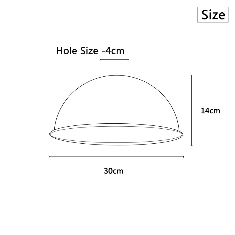 Ashen Metal Lamp Shade ( Uno ), Orange, 14cm H x 30cm W x 30cm D