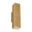 Sean Lavin Pressa 2-light outdoor square medium wall sconce light in natural brass finish-155394735