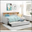 Lit de jour gris clair 1Pc avec bibliothèque gigogne escamotable
