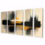 Noir noir jaune sans limite Revrie minimalisme - art jaune - ensemble de décoration murale moderne-2020936244-2020936265
