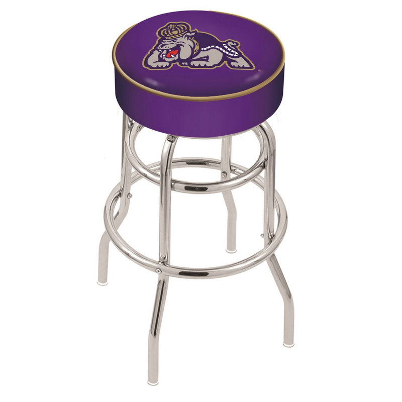 NCAA Swivel Bar & Counter Stool, Bar Stool (30" Seat Height), James Madison