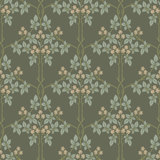 Blackberry Pink Vine Trellis Wallpaper