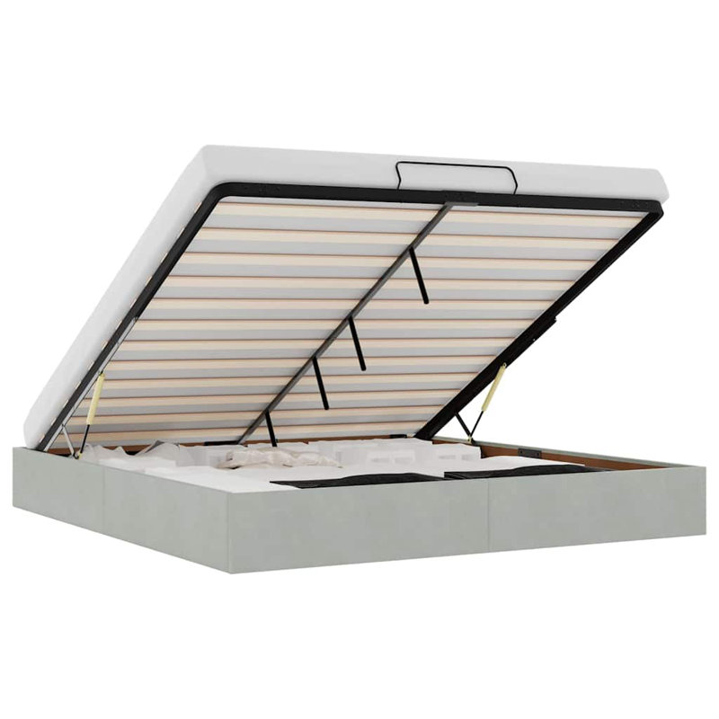 Bed, Light Grey, Super King (6')