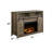 Tobias Rustic Oak Finish Fireplace With Shelf Storage