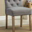 2 chaises grises en bois massif - courbe élégante, rembourrage confortable, base de 2 motifs de conception, base, touche luxueuse-106441424
