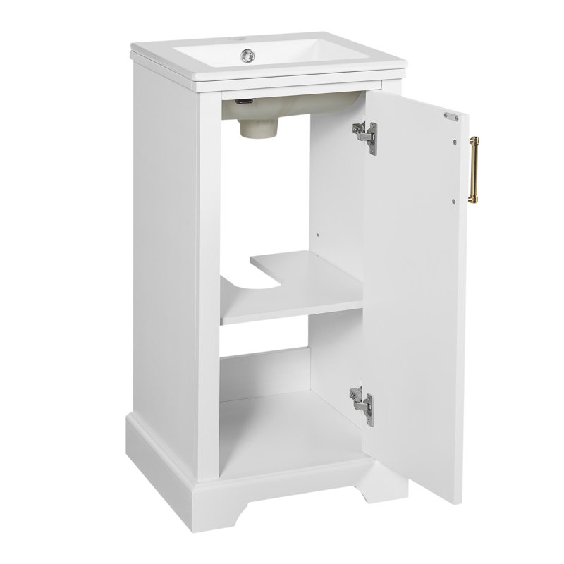 Meuble-lavabo de 16 po avec lavabo en céramique