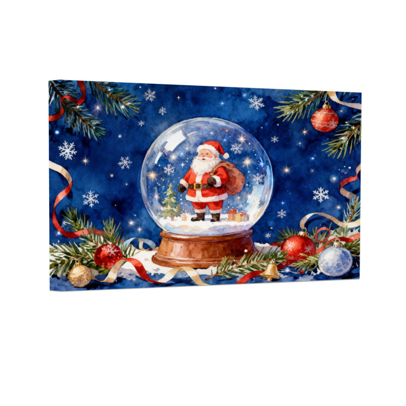 Boule de Noël avec boule de neige et décorations de Noël, H 24 po x l 36 po