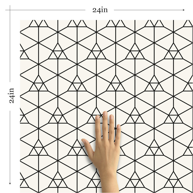 Panneau de papier peint amovible Vitya Triangles, L 102 po x l 24 po