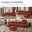 Canapé modulaire rembourré en tissu et chenille 4 places Minarik-682952714