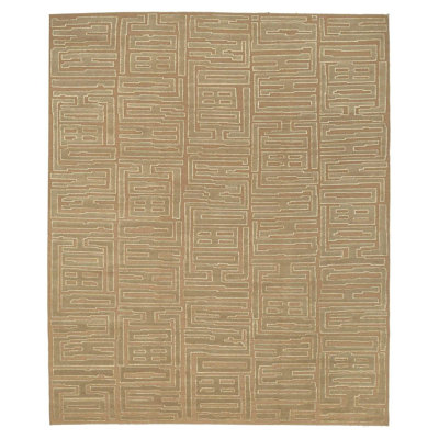 Tiki Geometric Area Rug in Beige/Brown