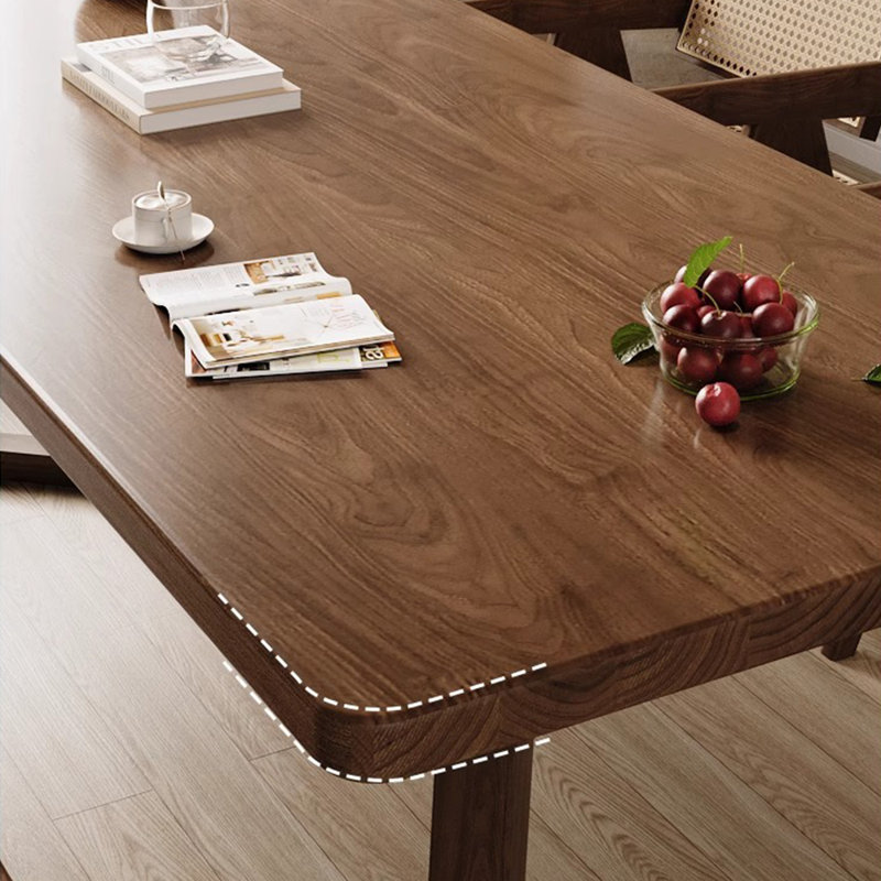 Ensemble de table à manger moderne et simple en bois massif., H 29,5 po x L 94,4 po x l 39,3 po