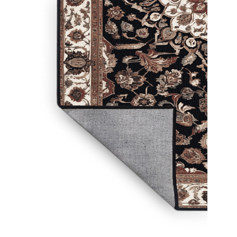 Tapis brun lavable à la machine, Carré 4 pi